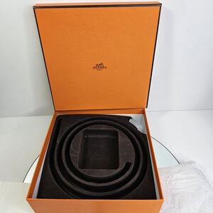 Authentic HERMES Jewelry/Gift Box 7 3/4 7 3/4 Empty Box As Shown
